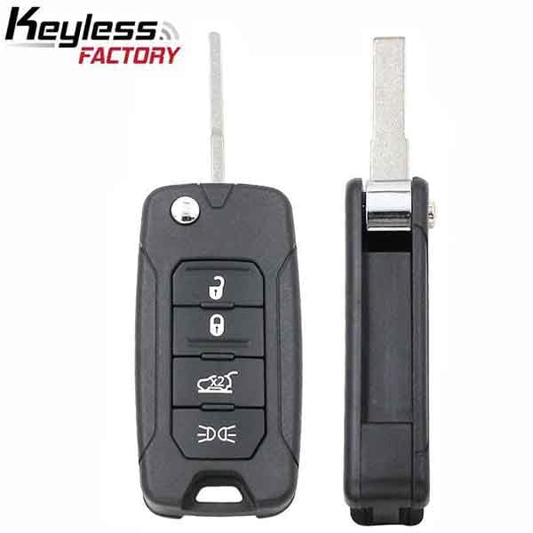 KeylessFactory: Jeep Renegade 2016+ 4-Btn Flip Remote Head Key (M433TX)